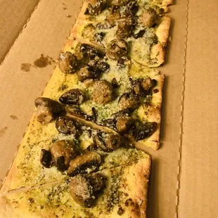 This is a new funghi (mushrooms) flatbread