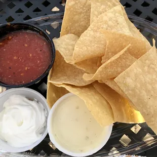 tortillas and dips