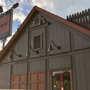 a building with a sign on it