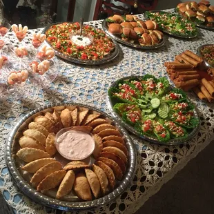 Mixed appetizer table