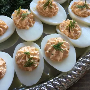 Smoked Salmon Deviled Eggs