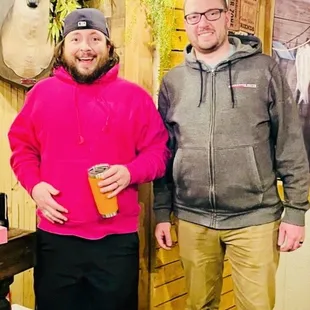 Two happy guys! They made it out on time.