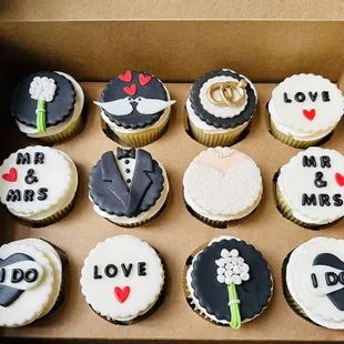 Wedding cupcakes.