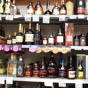 a wide selection of liquors