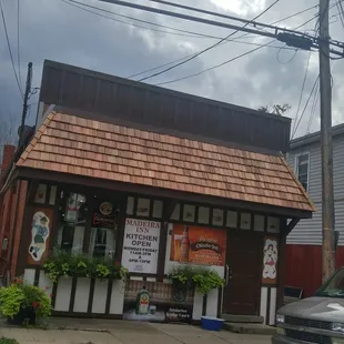 the front of the restaurant