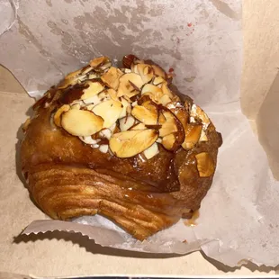 Cream filled croissant (bee sting?)