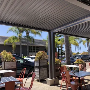 They&apos;ve got a new patio cover outside so it&apos;s comfortable when it&apos;s raining or too sunny!