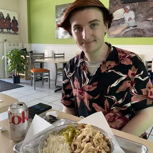 My lunch buddy loves the Chicken Shawarma Platter