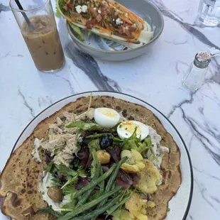 Tuna Nicoise and Charred Salad.
