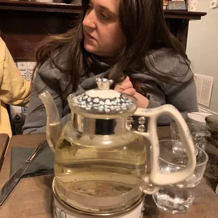 Waiting for our blooming tea to bloom.