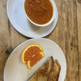 Grilled cheese and tomato soup