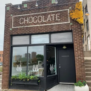 the front of a chocolate shop