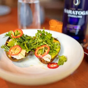 Grilled Avocado $22 "bellweather sheep's cheese, oro blanco grapefruit"