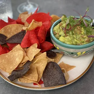 Guacamole and chips