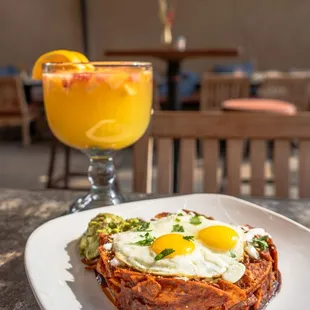 Chilaquiles served at Weekend Brunch