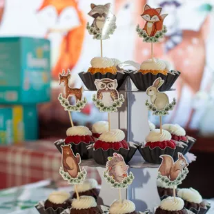 Cupcake table next to the window/Harbor Blvd side.
