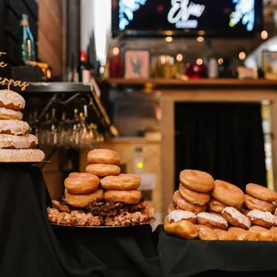 a variety of donuts on a table