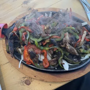 Steak fajitas
