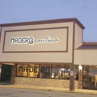 Outdoor pic of the place. The window decoration of name is cute.