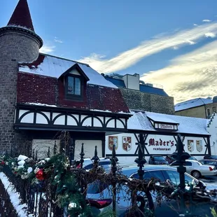 Street view. Parking lot on site pictured too.