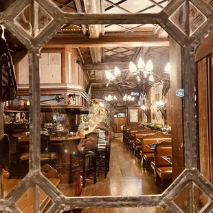 the inside of a restaurant
