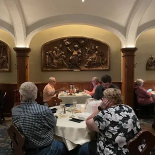 Inside restaurant and seating