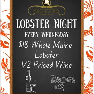 Lobster Night! Every Wednesday Night