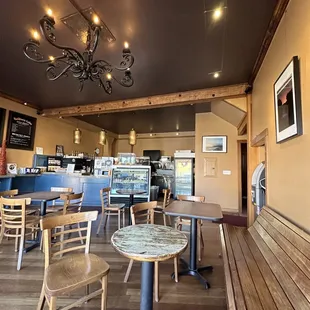 the interior of a coffeehouse