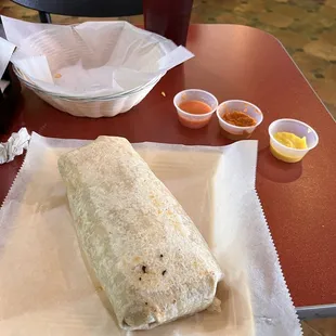 Chili verde burrito.