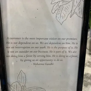 Sign next to register