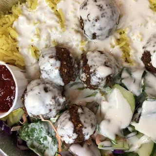 Falafel Rice and salad