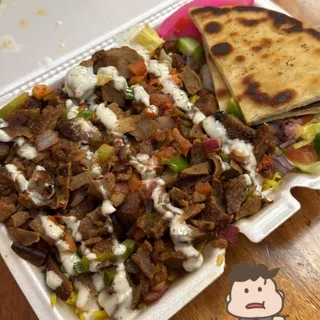Lamb/beef Gyro over rice