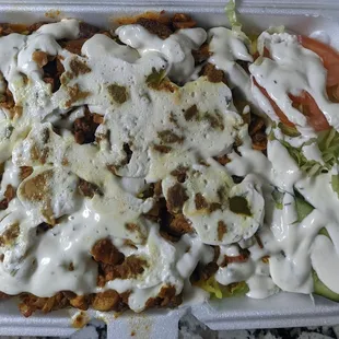 Chicken &amp; Chicken and Lamb Over Rice Combo
