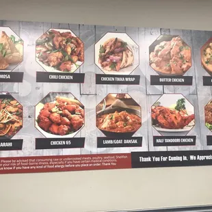 menu, pizza