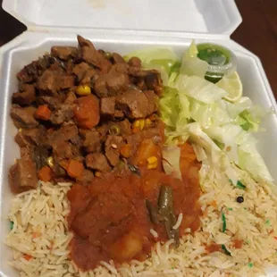 Beef zuqaar, with rice