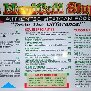 Check out our menu...