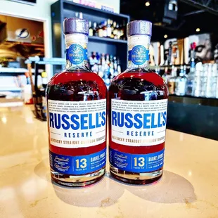 two bottles of russell&apos;s reserve
