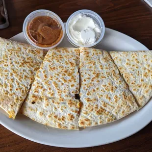 Chicken Quesadilla for $15.95.