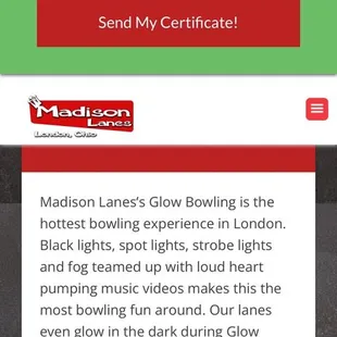 What was advertised for bowling