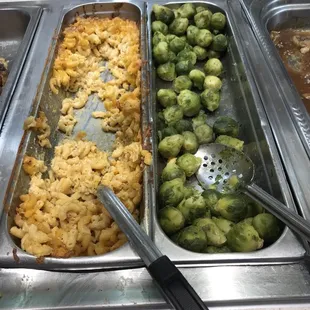 Macaroni and Cheese and Brussels Sprouts.