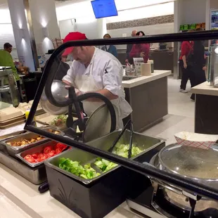 Chicken Caesar Salad station.