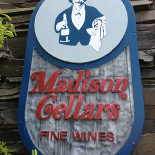 a sign for the winery