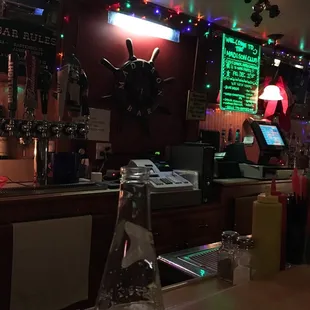 a view of the bar from the bar