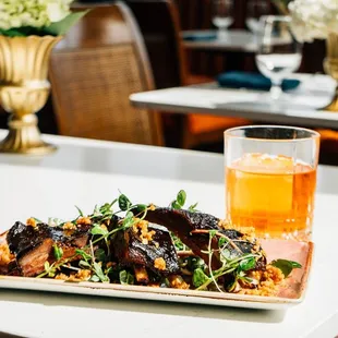 a plate of food on a table