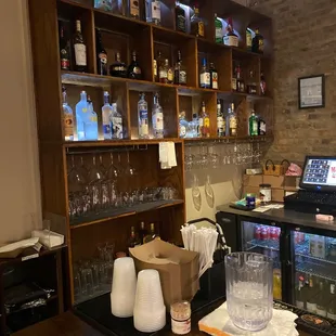 the bar area