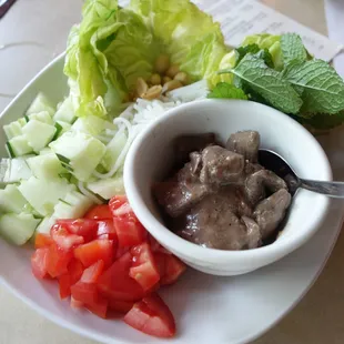 Delicious Lao lettuce wraps at Lao Laan Xang.