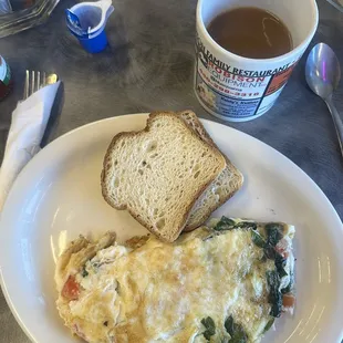 Egg white omelet with gluten free toast. I have lots of dietary limitations and they meet my needs without issue.