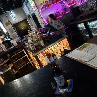 the bar counter