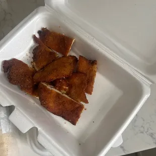 This is what their version of a kids meal no fries or pop just burnt chicken