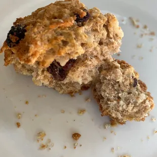 Coconut, raisin and oat scone